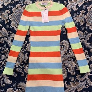 NWT ZARA STRIPED RIB KNIT DRESS